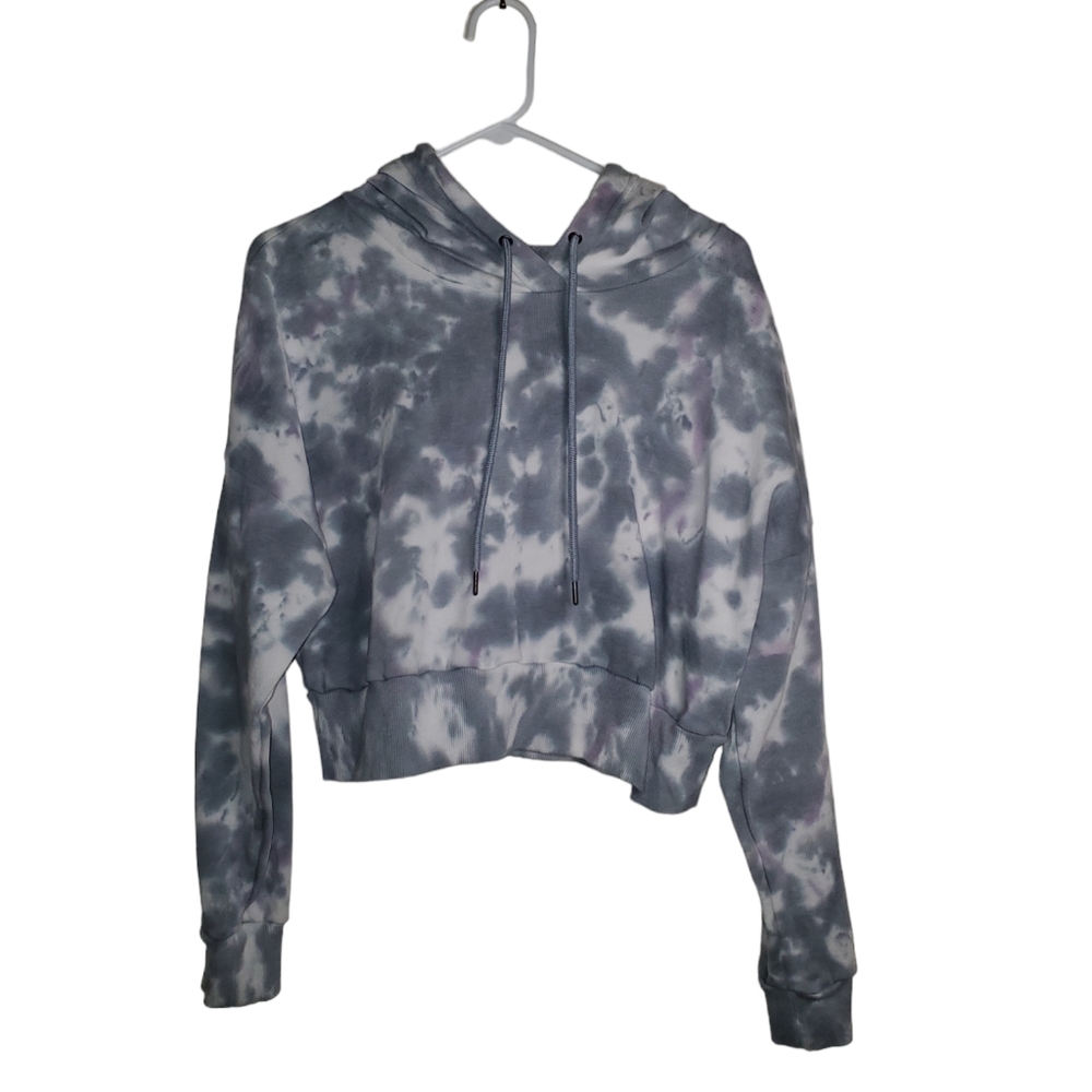 90 Degree By Reflex Cropped Tie Dye Hoodie